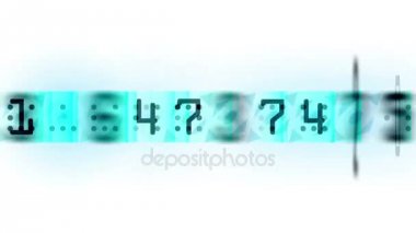 4 k numaraları ve ekran boyunca kaydırma kelimeler Finans dijital teknoloji veri backgr