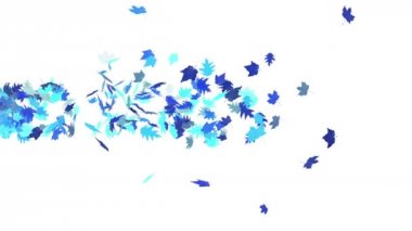 4 k akçaağaç yaprağı bırak düşen ve parlama ışık, sonbahar sonbahar romantik parçacık sanatsal.