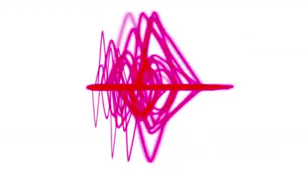 4 k 抽象波纹节奏线背景，声音模式，雷达信号技术 — 图库视频影像