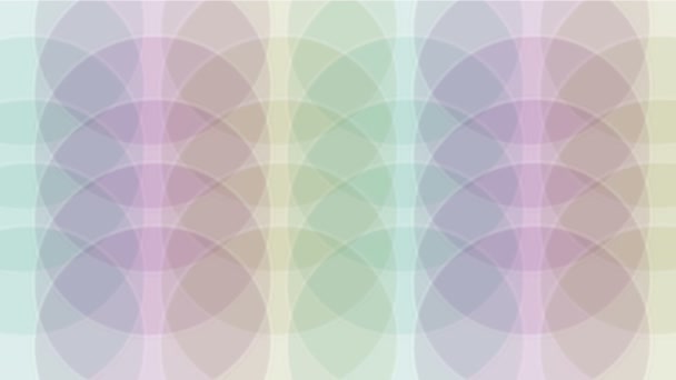 Patrón de matriz de mosaico tangram redondo 4k, papel de tarjeta de plástico, circo de geometría fractal — Vídeos de Stock