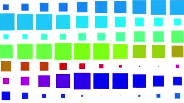 4k vj square neon light array matrix background & cubo big data database backdrop — Vídeo de Stock