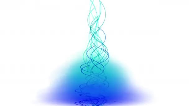 4k or spirale ligne de feu fumée, signaux d'énergie, onde de vibration de rythme de lueur chaude . — Video