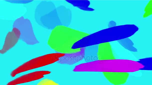 4 k kolor pióro papieru gruzu, farba tła cząstek, Fajerwerk atrament kreskówka. — Wideo stockowe
