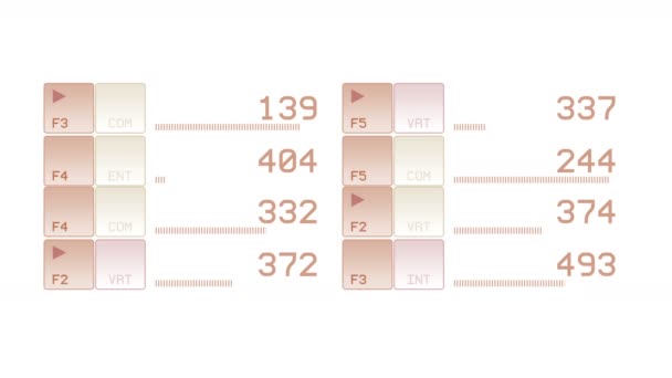 Numéros d'interface d'analyse logicielle 4k Business . — Video