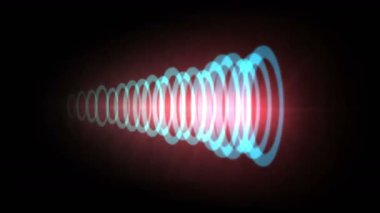 4 k soyut daire yüzük dalgalanma darbe lazer ses tünel, kablosuz Internet veri.