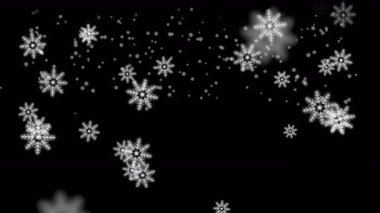 4 k kar tanesi Güz, kış kar arka plan, romantik Noel parçacık zemin.