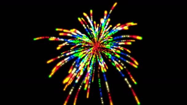 4k abstrait couleur flamme feu d'artifice fond, vacances explosion particule toile de fond — Video