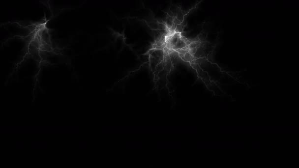 4 k abstraktní bouřka blesk pozadí, příroda elektrické energie. — Stock video