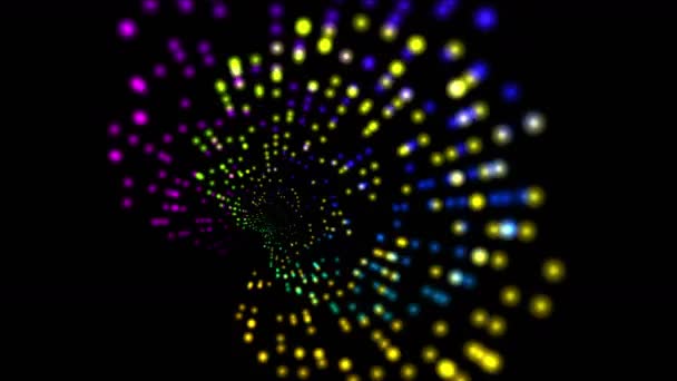 4k Abstract rotation ray light, web tech background.point pattern tech element . — стоковое видео