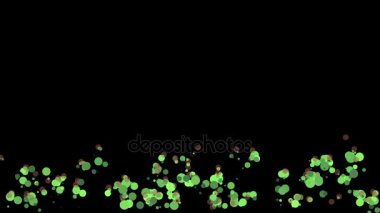 4k yeşil nokta kadar float, Parlatıcı parçacıklar ve daire, vj arka plan.