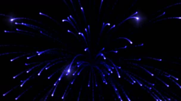 4k fogos de artifício explosão no céu, festival comemorar . — Vídeo de Stock