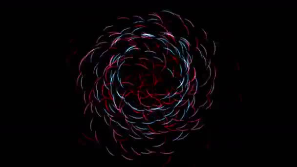4 k kolor krótkoterminowych w kształcie swril przewody elektryczne w przestrzeni. — Wideo stockowe