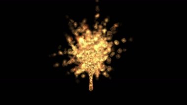 4k füzeleri dikdörtgen başlattı, altın yangın ve havai fişek, savaş sahne patlama.