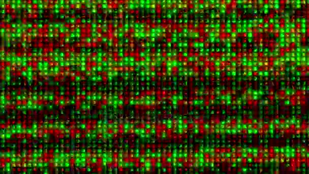 4k Частицы точек фон бусины, неоновое сканирование больших данных, технологии высоких технологий . — стоковое видео