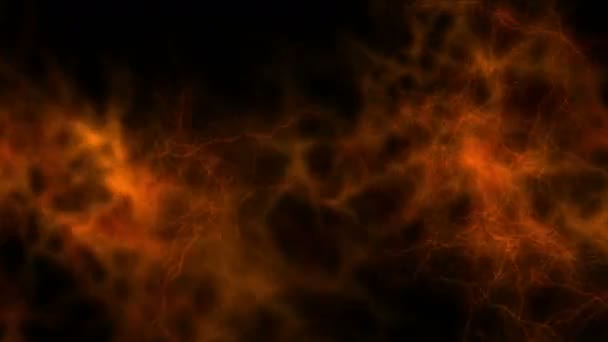 Campo magnético del rayo 4k, magma que derrite, energía eléctrica de la energía, llama mágica del fuego — Vídeos de Stock