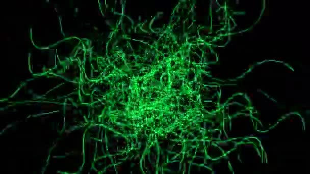 4k lignes de courbe abstraites fond d'onde, particule de corde à vent, signal désordonné vers .