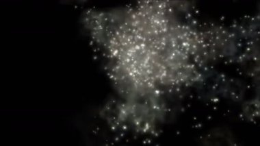 4k beyaz uçan parçacık ve nokta boşluk, vj arka plan ışık.