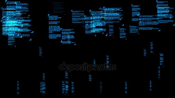 4k scroll blue words,computer random generate. — Stock Video