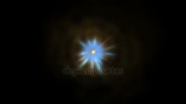 4k Abstrato poder explosão energia halo fogo raios laser vórtice universo . — Vídeo de Stock