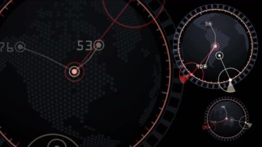 4 k küresel Gps dünya şehir harita askeri Radar Gps ekran navigasyon için arabirim.