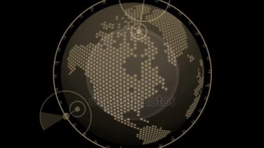 4 k küresel Gps dünya şehir harita askeri Radar Gps ekran navigasyon için arabirim.