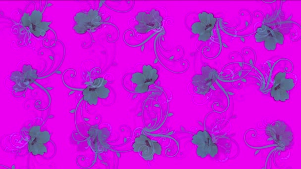 4k квіткові пелюстки візерунка фону . — стокове відео