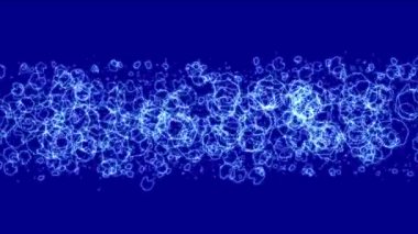 4 k soyut scifi çokgen alanı, mikrop bakteri sporları parçacıklar patlama.