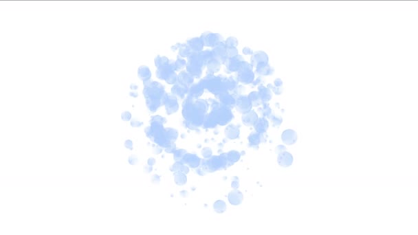 4k abstrait bulle ampoule perles oeufs, fontaine pulvérisation liquide pluie verre particule — Video