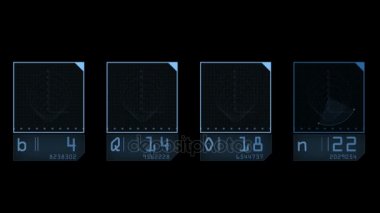 4 k Havacılık radar Gps navigasyon, teknoloji sistem panel, izleme verileri analiz tarama.