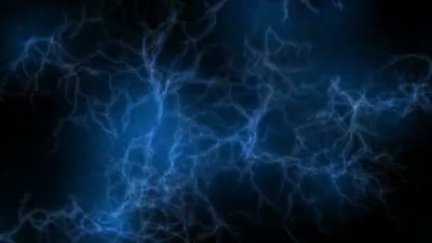 4k Абстрактный ток молния, магнитная энергия, ионные частицы фейерверк . — стоковое видео