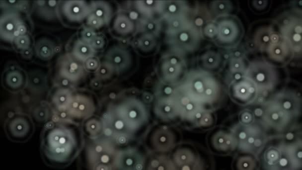 4 k abstracte kunst deeltjes, cel stippen ei bacteriën microben sporen achtergrond. — Stockvideo