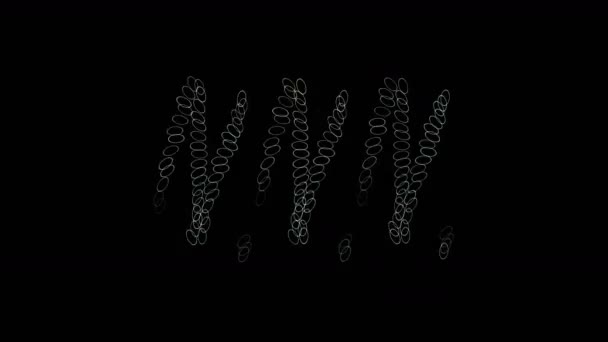 4k Abstract gene dna, drop tablets background, droplet point dot beans bubble . — Vídeo de Stock