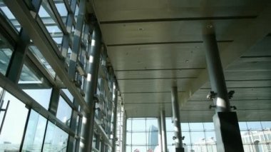 Lüks alışveriş merkezi cam ev, hall, Kulesi, bakan, tencere, moda, servet, güneş, gölge.