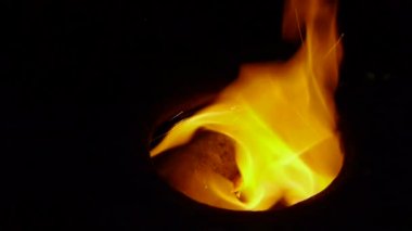 Güzel parlak alev, sinek çizgi, parçacık.