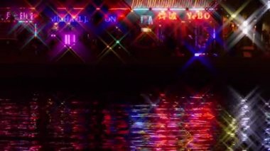 yansıma gölde görkemli Çin antik mimari lighting.pedestria ile