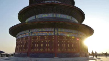 Çin-Ekim 08, gün batımı parlaktı içinde Beijing.China'nın Kraliyet antik mimari cennette 2017:Temple