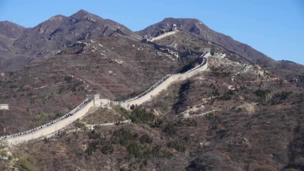 Grande muraille, Chine ancienne ingénierie de défense. — Video