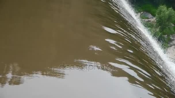 Şelale Sıçrama Waterdrop Üstten Görünüm — Stok video