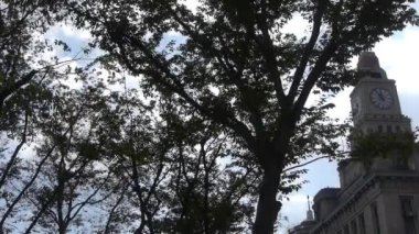 Şangay bandı, eski bir iş kasabası inşa & ağacı.