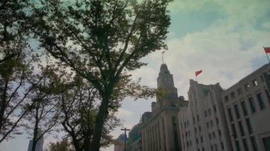 Şangay bandı, eski bir iş kasabası inşa & ağacı.