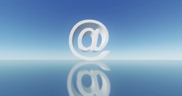 4k vid tecken e-post symbol, webbteknik. — Stockvideo
