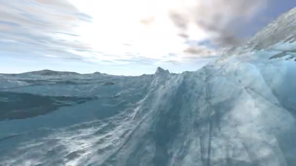 4k mare oceano liquido acqua che scorre, natura spray onda ambiente energia pianeta . — Video Stock