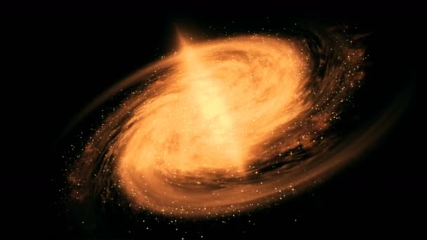 4k обертається спіральна галактика, глибоке дослідження космосу, народження галактики, молодий ват — стокове відео