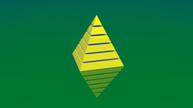 4k Piramit üçgen geometri tasarımı Ethereum soyut Eter gizem arka plan.