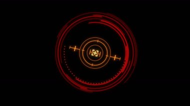 4k teknoloji Hud Hedef Görüntüleme Bilgisayar Data.Target Scanner Radar Rotation.Head-up.