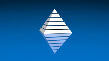 4k Piramit üçgen geometri tasarımı Ethereum soyut Eter gizem arka plan.