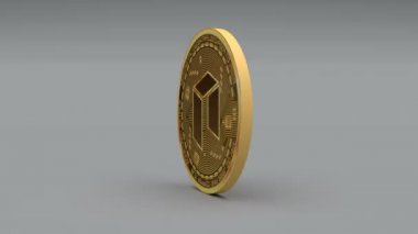 4 k Neo sikke kripto para birimi Logo 3d döndürme Finans Para iş.