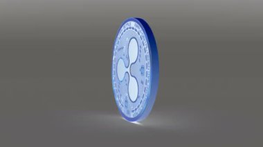 4 k dalgalanma sikke Xrp kripto para birimi Logo 3d döndürme Finans Para iş.