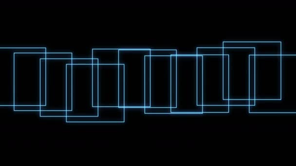 4k bloque de documentos, escanear big data información contraseña tecnología cuadrado caja archivo — Vídeos de Stock