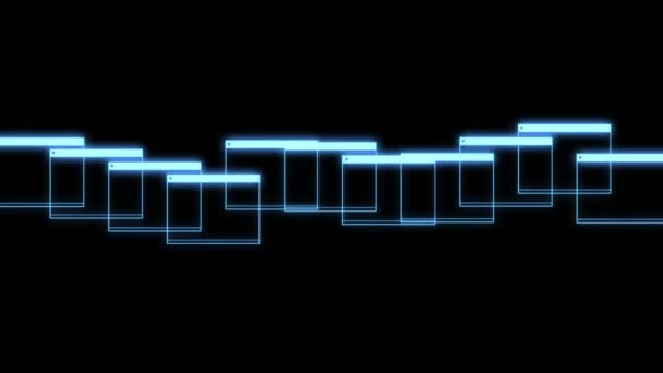 4K dokument block, skanna Big data information lösenords teknik Windows-fil. — Stockvideo